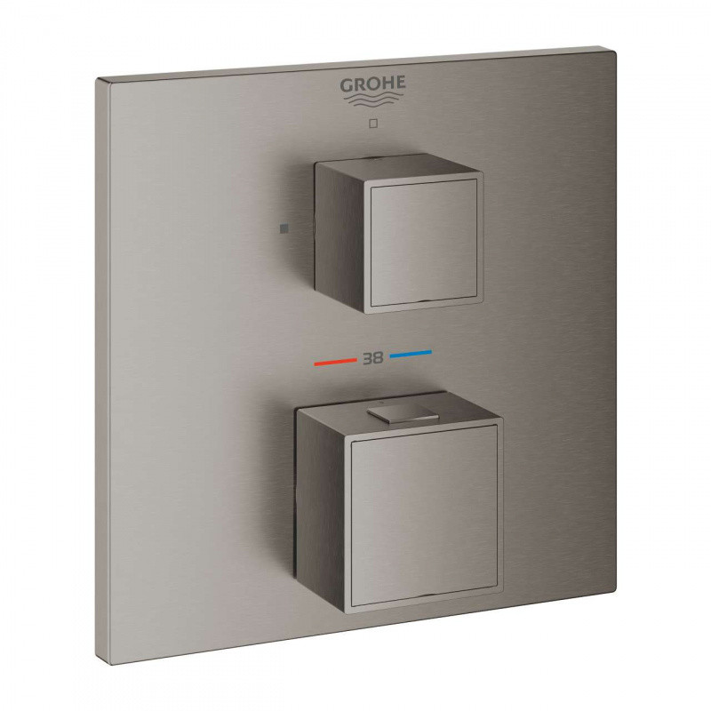 Grohe Grohtherm Cube Bateria wannowo-prysznicowa podtynkowa termostatyczna brushed hard graphite 24153AL0