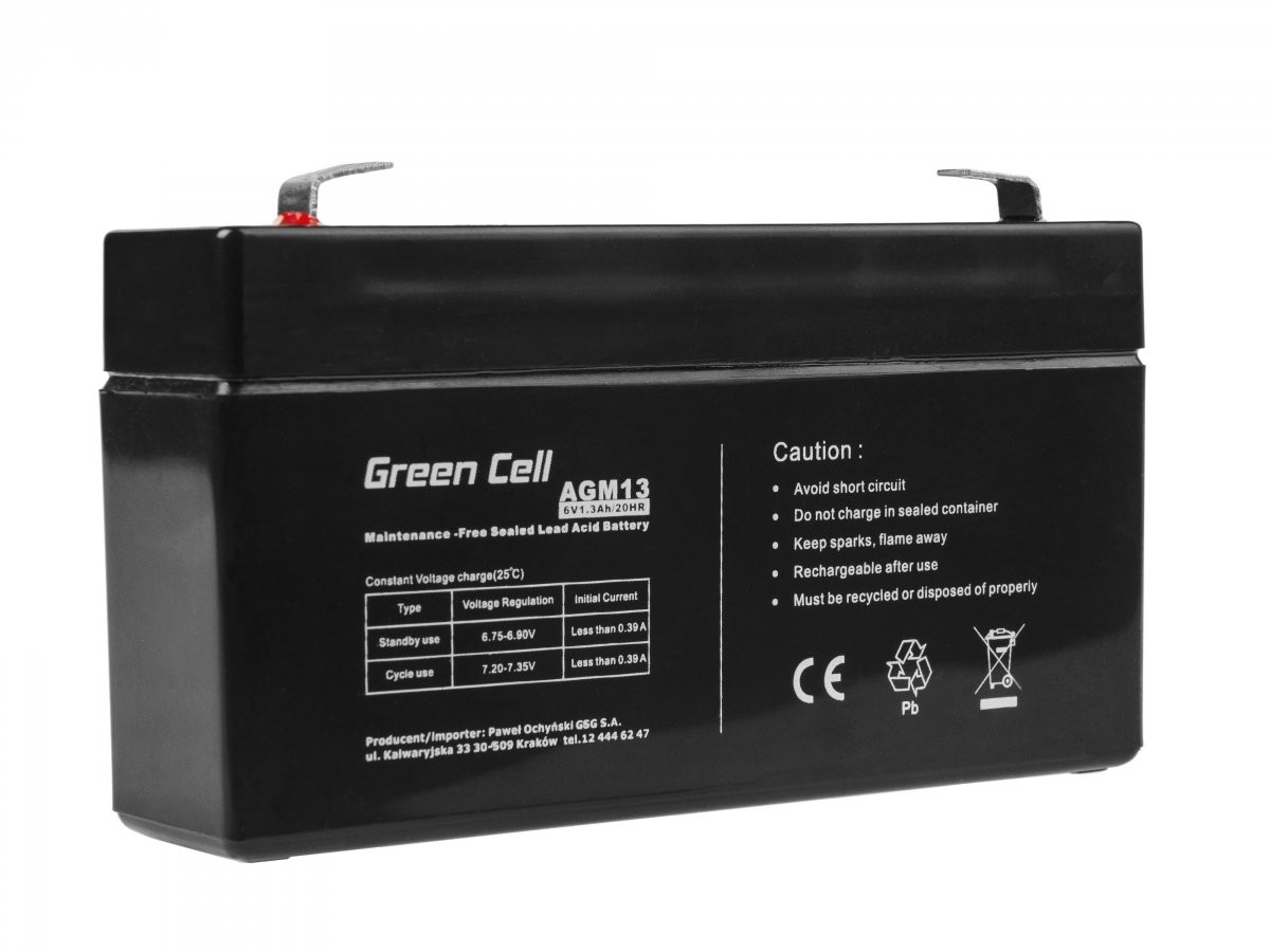 AGM Green Cell Akumulator VRLA Green Cell 6V 1.3Ah AGM13