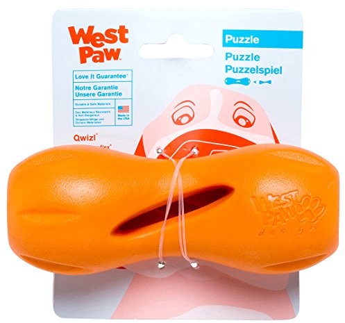 Zogoflex West Paw wzornictwo qwizl żuć/wycieku erlis pies/Welpen zabawka małe Tangerine