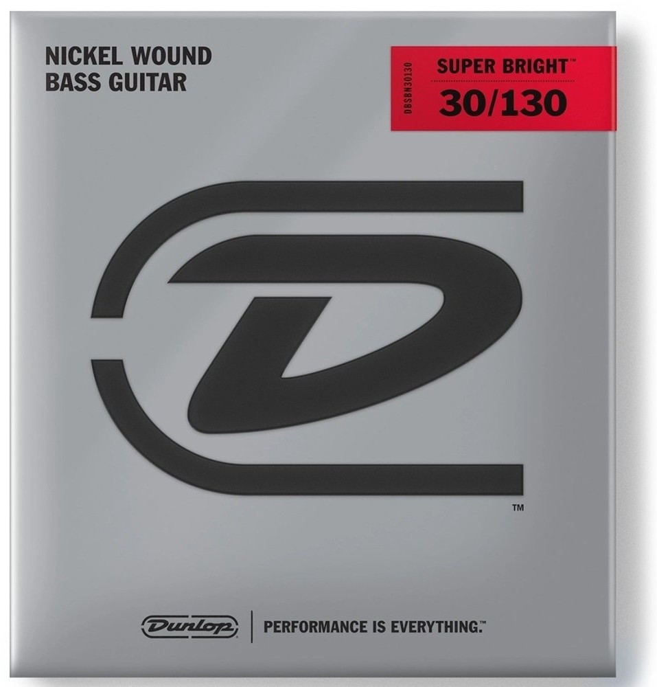 Dunlop Jim Jim DBSBN30130 ekstra jasne struny basowe, oplot niklowy, medium.030-.130, 6 strun/zestaw CDU DBSBN30130