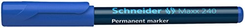 Schneider Permanent-marker Maxx 240, Cap wyłączania ink, grubość kreski, 1  2 MM,, niebieski 124003