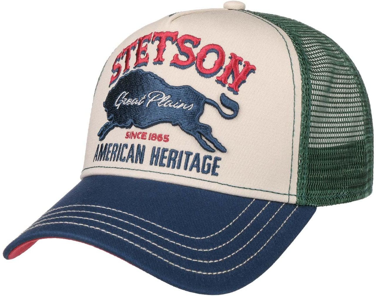 Czapka Trucker The Plains by Stetson, zielony, One Size