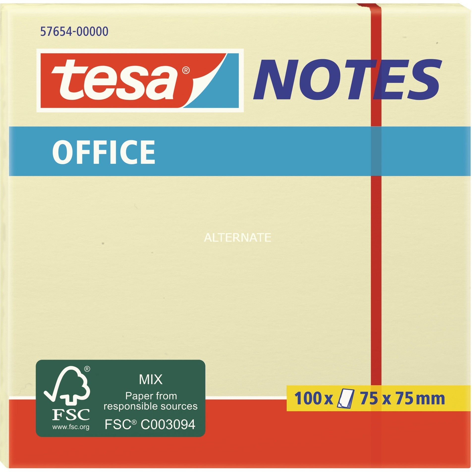 TESA 57654 karteczka samoprzylepna Kwadrat Żółty, Naklejka