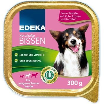 Edeka Karma Edeka Pies 300G Tacka Indyczką Groszkiem I Marchewką 23420