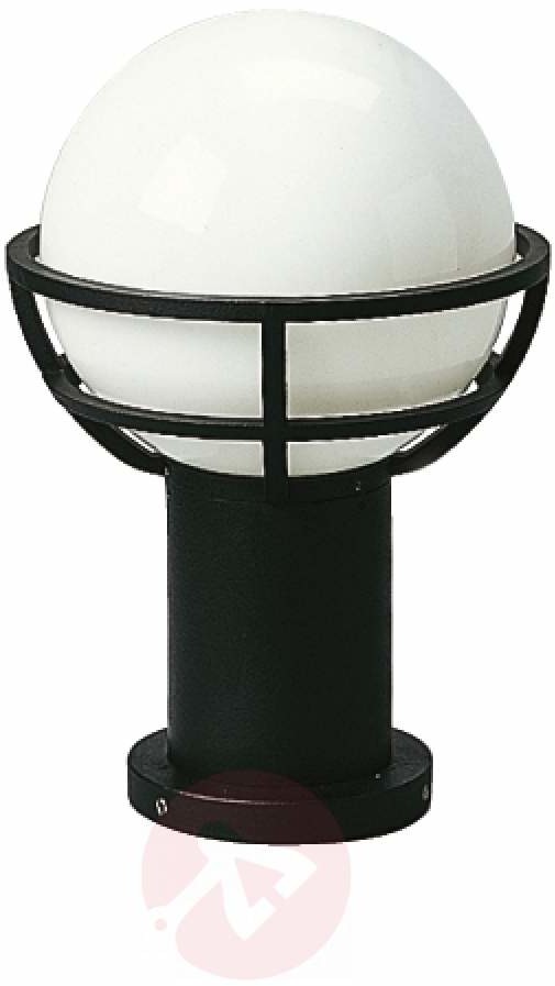 Albert Leuchten Lampa na cokół czarna z mlecznym szkłem