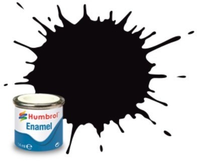 HUMBROL Farba Nr201 Black Metallic 14ml