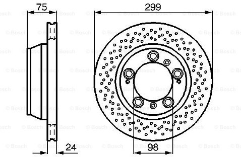 BOSCH Tarcze hamulcowe (komplet 2 sztuk) 0 986 478 592