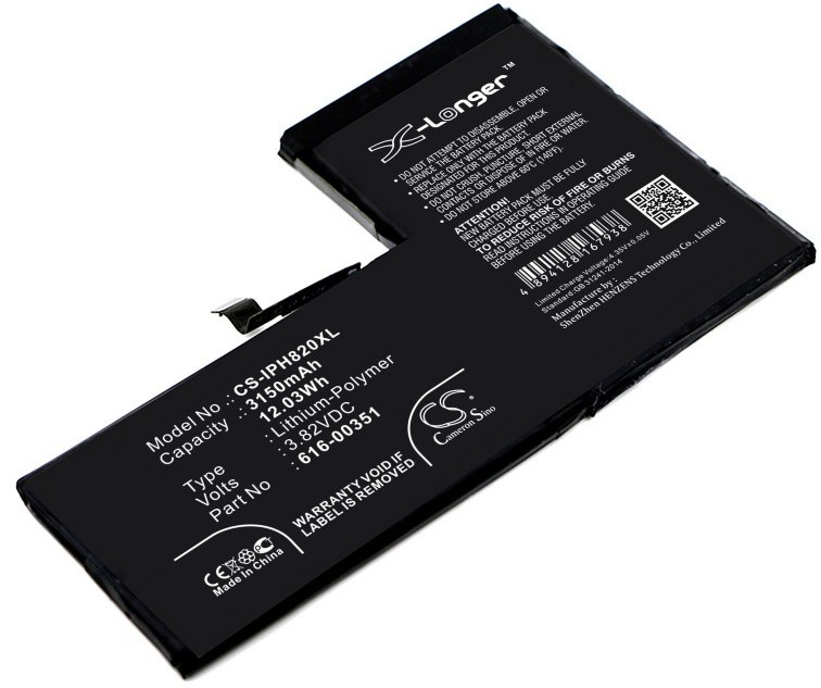 Фото - Акумулятор для мобільного CameronSino Apple iPhone X / 616-00351 3150mAh 12.03Wh Li-Polymer 3.82V  (Cameron Sino)