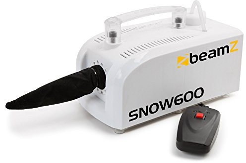 Beamz Efekt beamz Snow 600 kawy Schneekanone śniegu kawy (600 Watt, 0,25l Tank, 5 m przewód zdalnego sterowania, wskaźnik poziomu napełnienia, do noszenia) Biały 160.559
