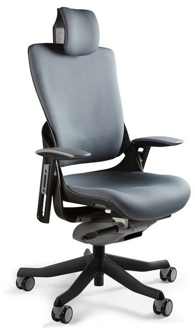 Unique Wau 2 Fotel biurowy czarny/tkanina khaki W-709-B-BL408