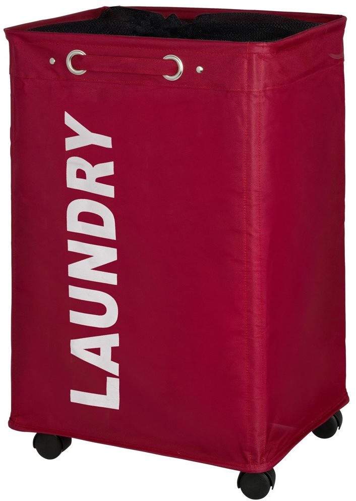 Wenko Kosz na pranie z uchwytami Quadro 79 l mobilny pojemnik łazienkowy na kółkach B00KLFBLR0