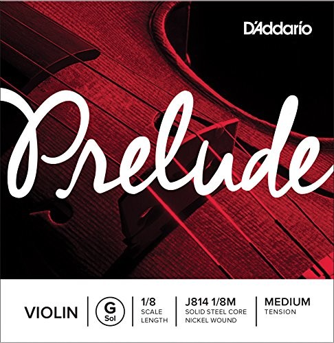 D'Addario Prelude struna G na skrzypce/struna skrzypce (1/8-Menzura), napięcie: średnie, 1 sztuki J814 1/8M