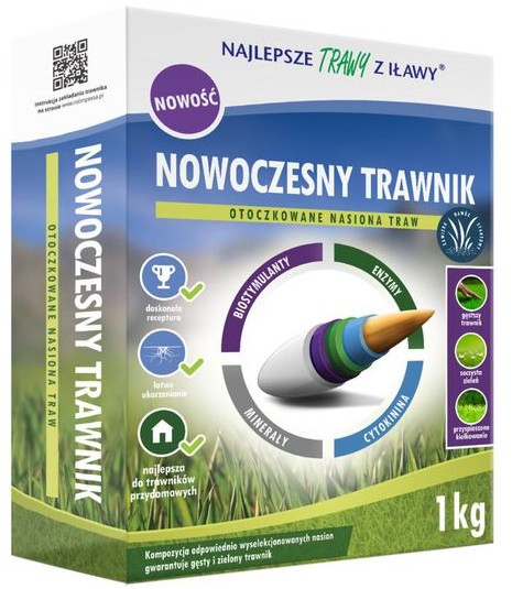 Najlepsze Trawy z Iławy Trawa uniwersalna otoczkowana 1 kg