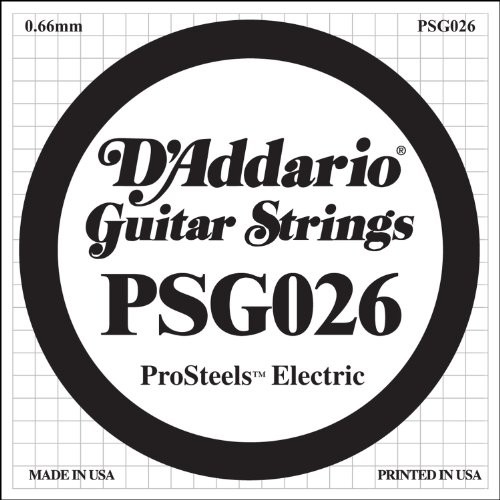 D'Addario psg026 Pro Steels Round Wound gitara elektryczna pojedyncza gitary 026 PSG026