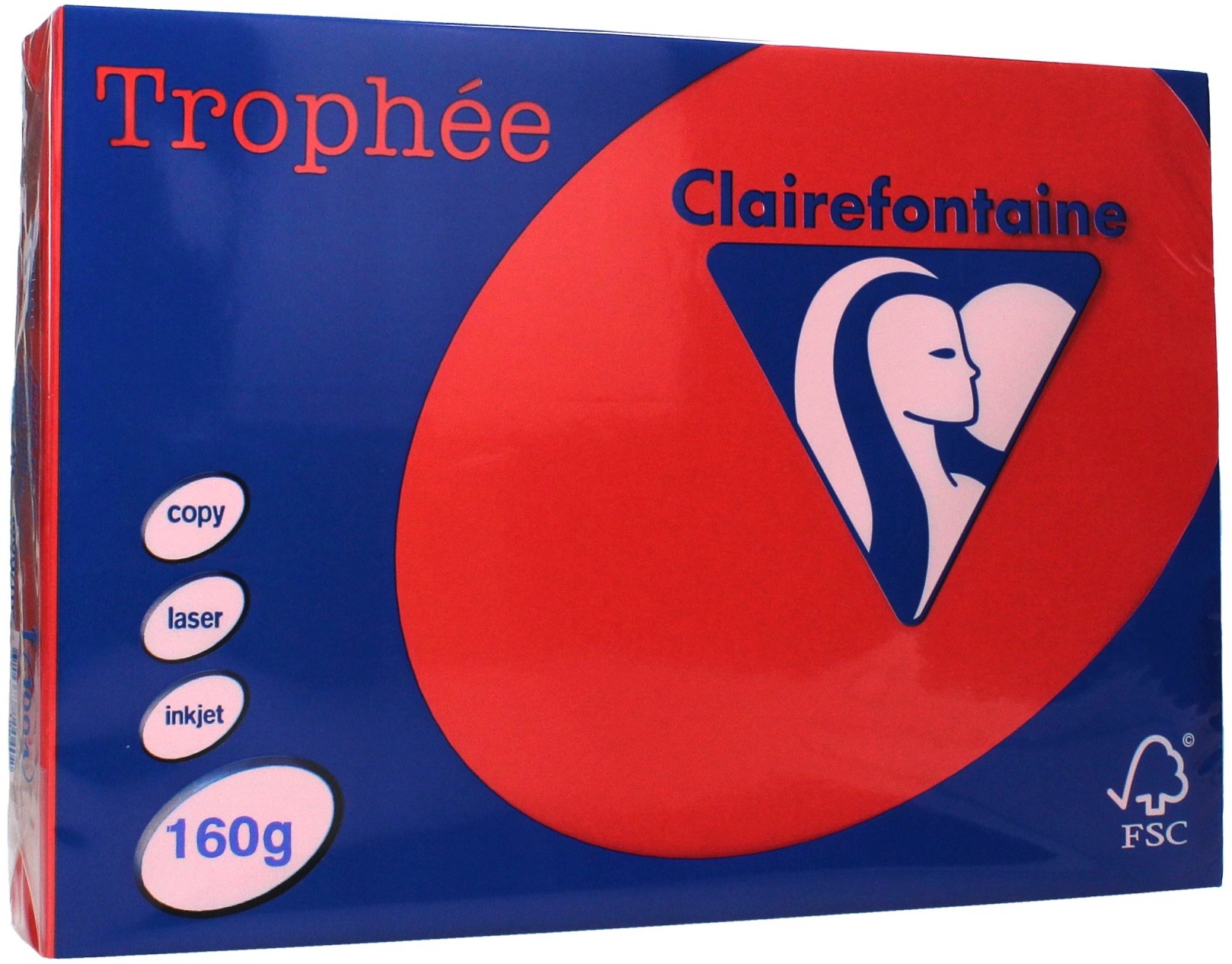 Emerson Papier ksero A4 160g czerwony Trophee 1004