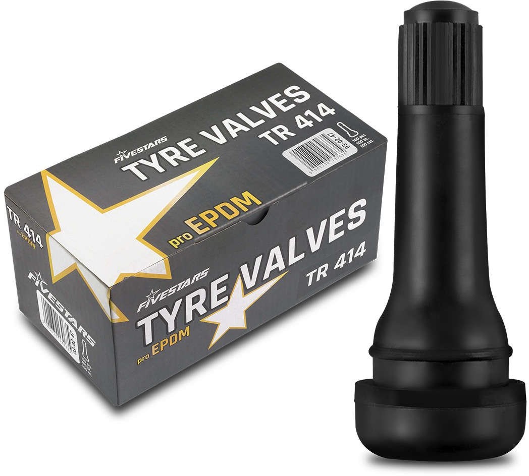 FIVESTARS Zawory do kół bezdętkowych TR414 PRO EPDM - 100 szt