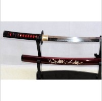 Kuźnia mieczy samurajskich MIECZ SAMURAJSKI WAKIZASHI MARU DO TRENINGU, STAL WYSOKOWĘGLOWA 1095, HARTOWANA GLINKĄ, R836