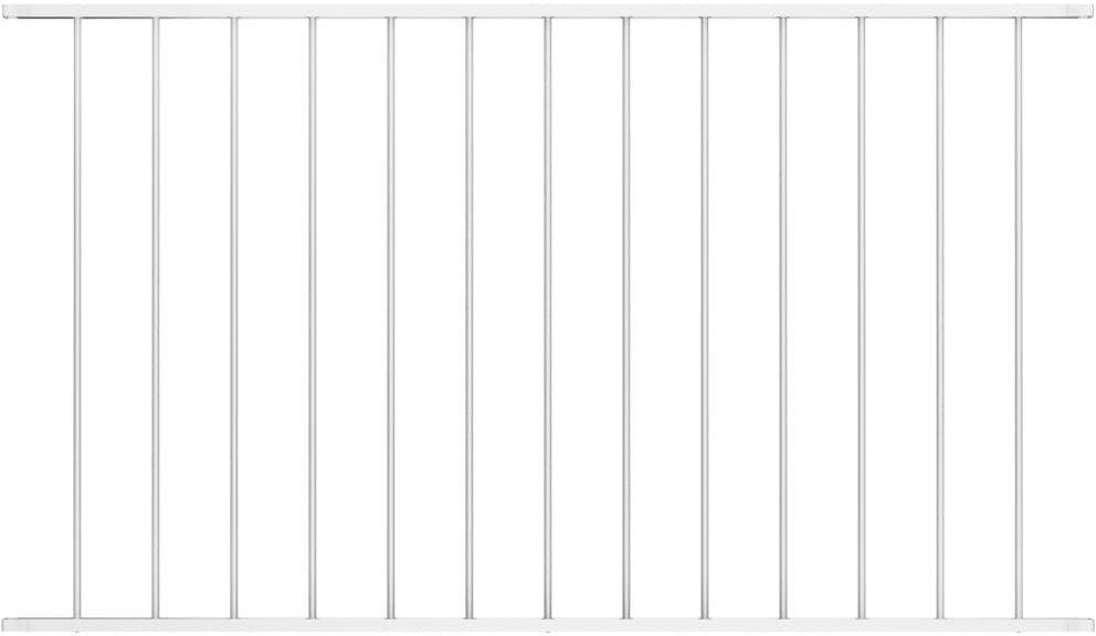 vidaxl Panel ogrodzeniowy, kryta proszkowo stal, 1,7x1 m, biały