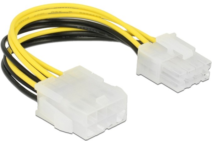 Delock 85451 wewnętrzny kabel zasilający 0,15 m, Przedłużacz