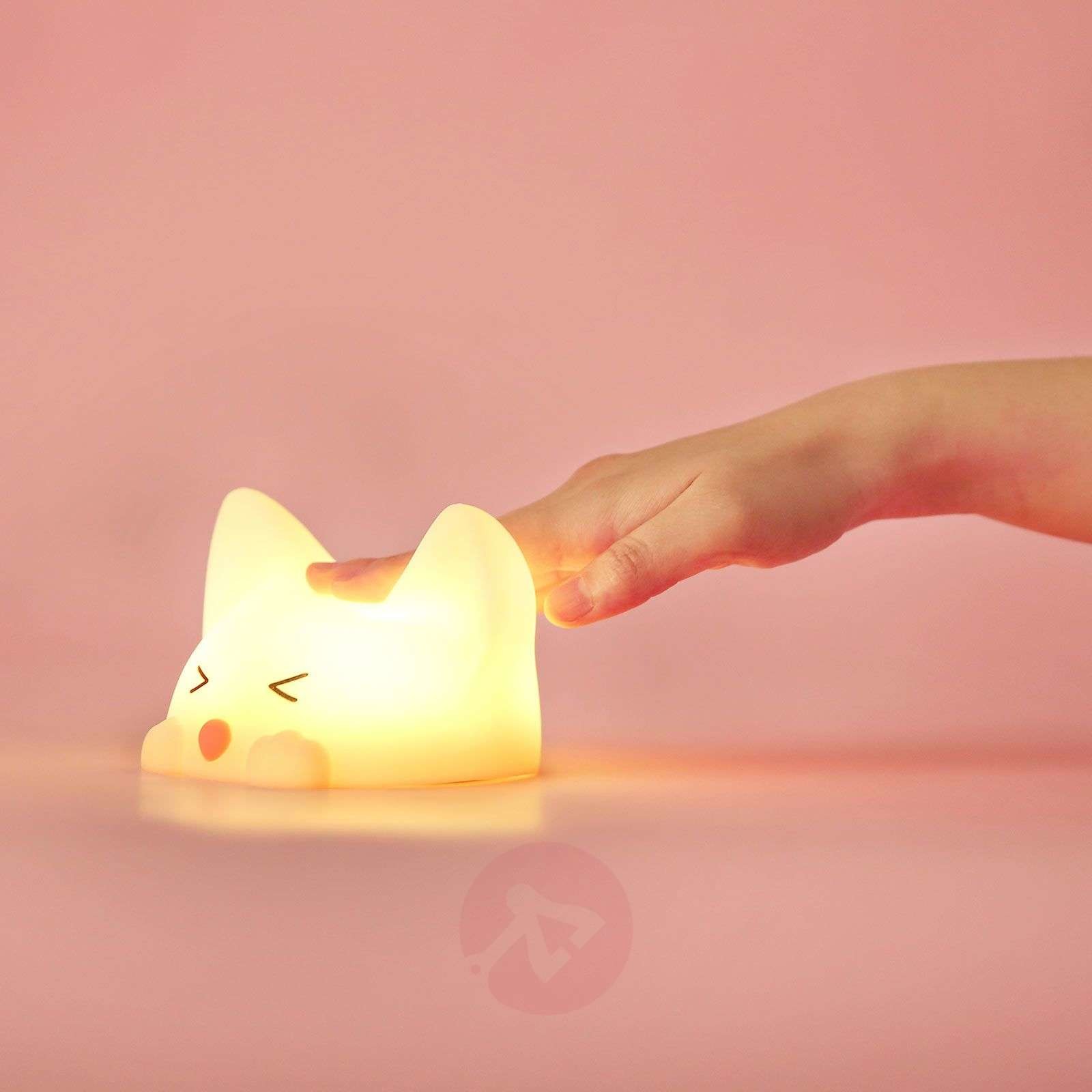 Niermann Standby Lampka nocna LED Catty Cat, 7 kolorów + dźwięk