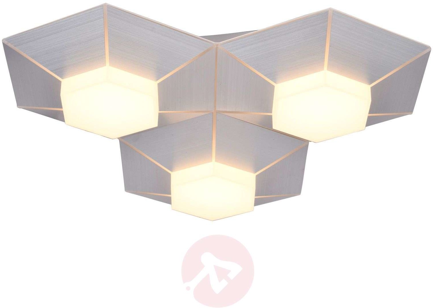 Wofi Lampa sufitowa LED Bente, 3-punktowa 40 x 40,5 cm
