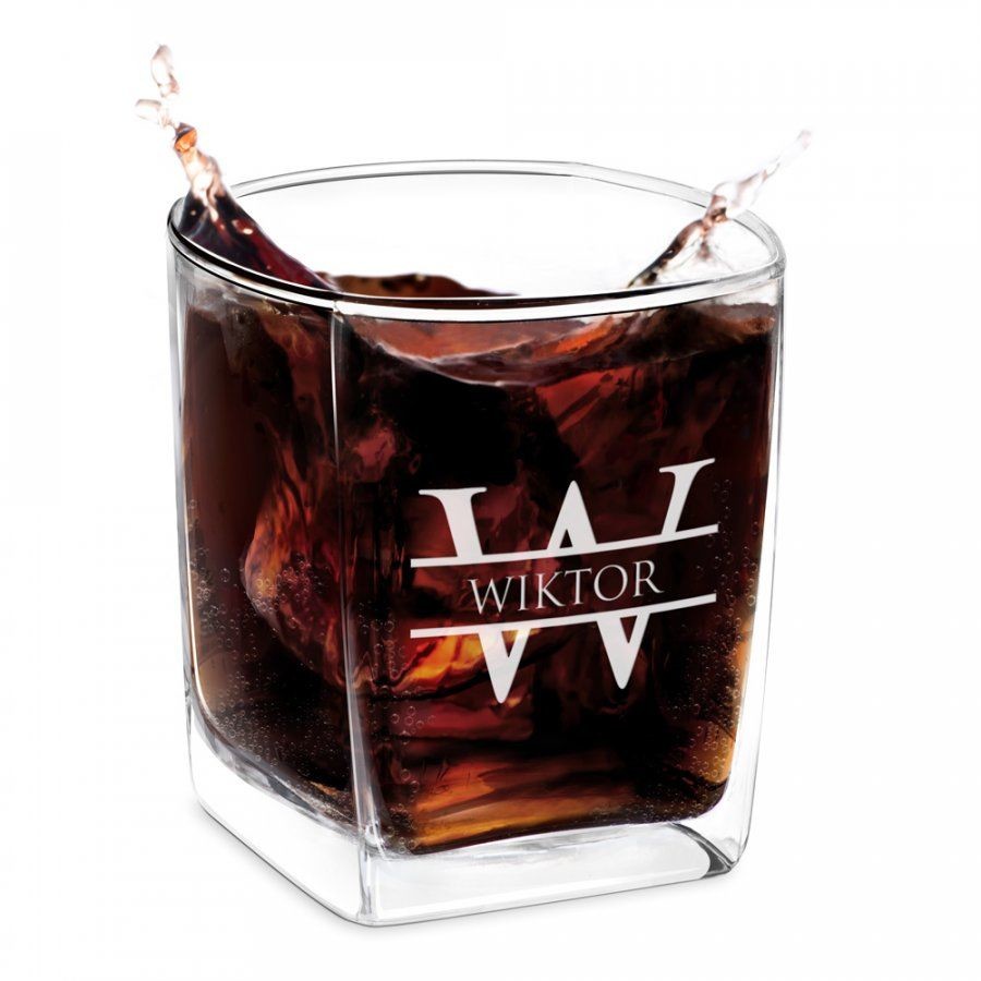 Murrano Szklanka do Whisky Grawer Monogram SZC-028