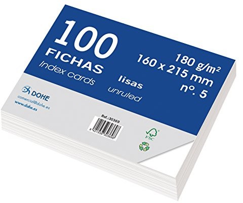 DOHE dohe 30369  Pack firmy 100 Chips gładkich białej karton fotograficzny, 180 G, gładkie, nr 5, 160 X 215 MM 30369
