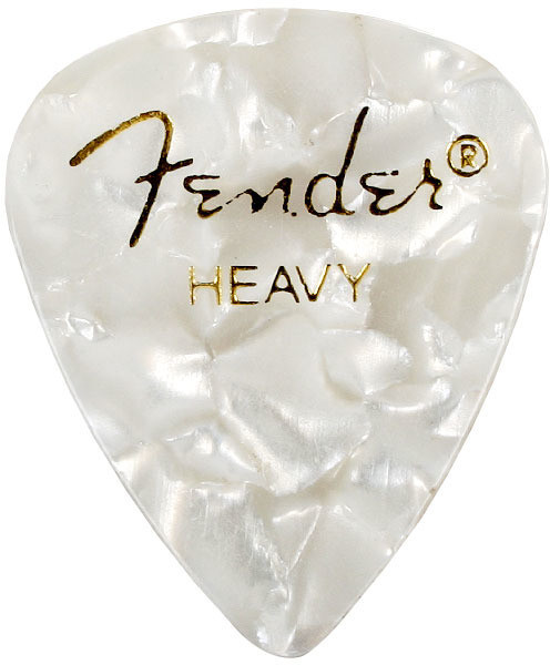 Fender kostka PremiumCelluloid 351 WhiteMoto Heavy