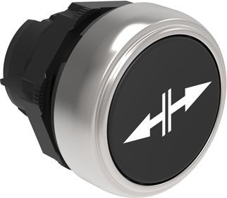 Lovato electric Napęd przycisku 22mm czarny z samopowrotem bez adaptera symbol <-II-> LPCB1502 LPCB1502