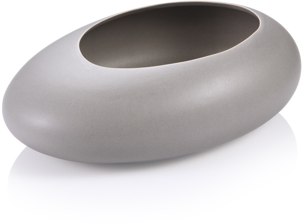 Tescoma FANCY HOME STONES OWALNA OSŁONKA NA DONICZKĘ SZARA CERAMIKA 907964.43