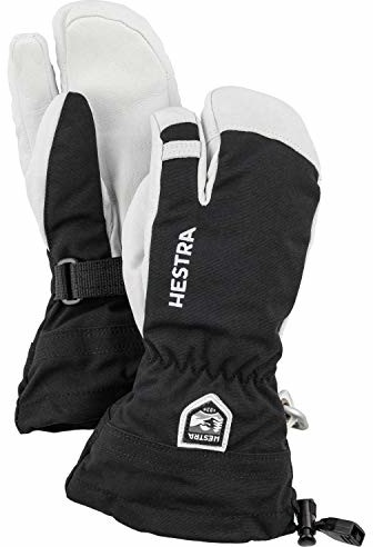 Hestra Narty hestra Army Leather Heli 3 palce Junior Black -  4 czarny 30562-100-4