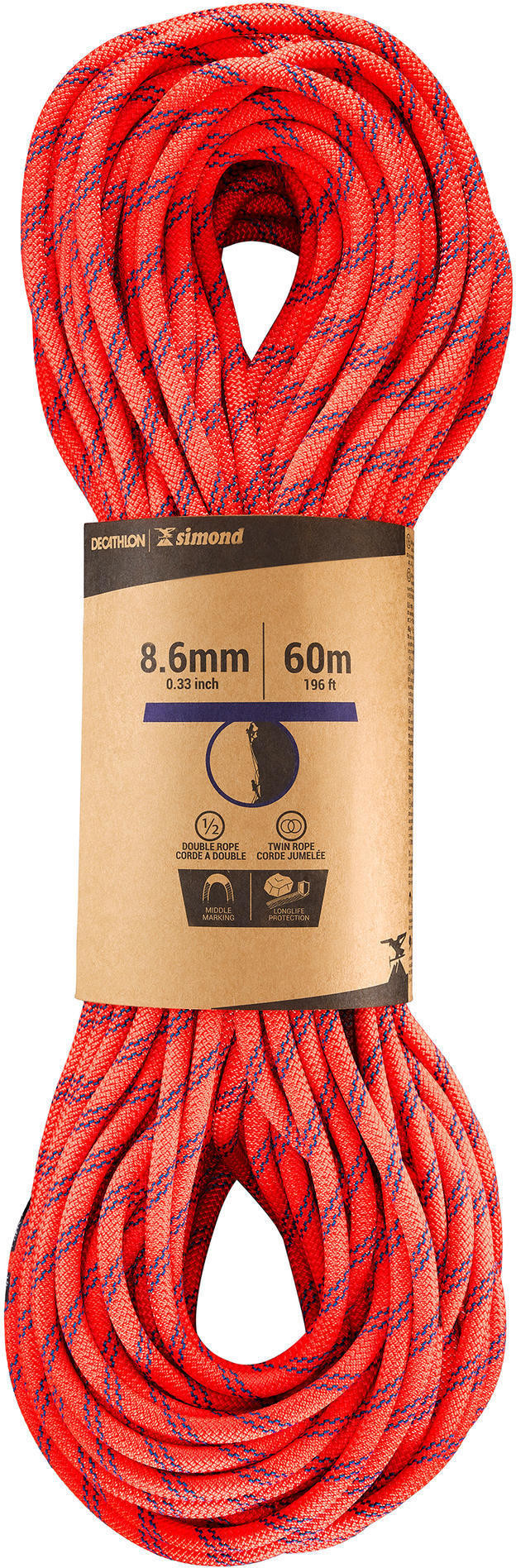 Simond Lina połówkowa Rappel 8,6 mm x 60 m Unisex