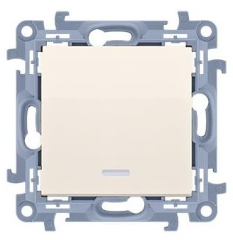 Kontakt Kontakt_Simon Przycisk bez piktogramu z podświetleniem LED (moduł) 10AX. 250V. zaciski śrubowe krem CP1L.01/41