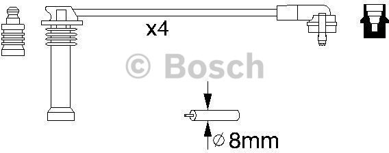 BOSCH Komplet przewodów zapłonowych 0 986 356 805