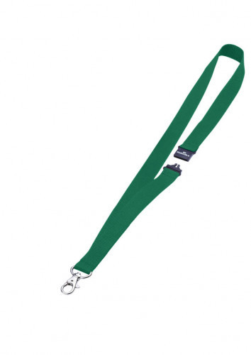 Durable Taśma do identyfikatorów 20 mm z zamkiem wypinającym zielona / 10 szt. 813705