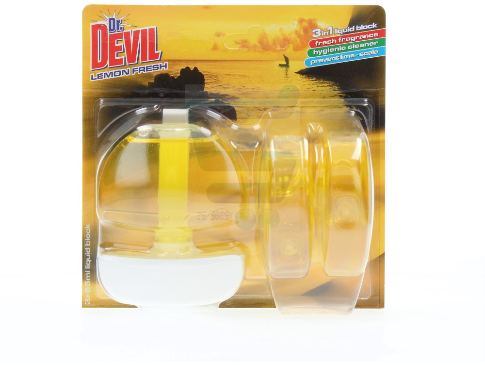 Dr. Devil Koszyk do WC + Żel Lemon Fresh 3 x 55 ml