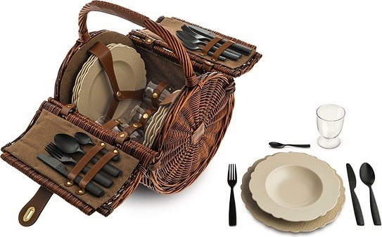 Alessi Kosz piknikowy Dressed z naczyniami i sztućcami 29 el. MW75 SET