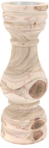 Świecznik drewniany, 38 cm