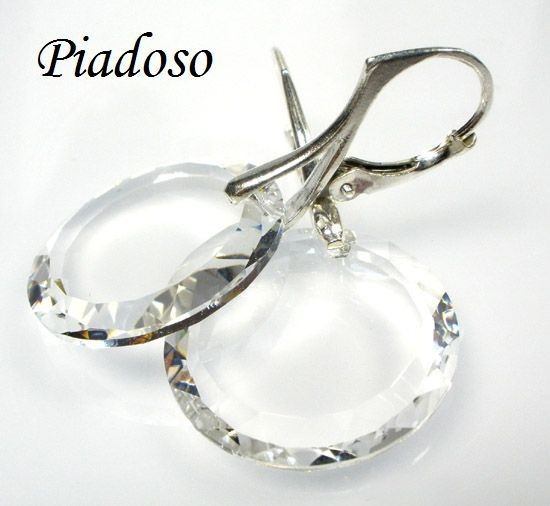 Swarovski kolczyki 20mm Crystal Srebro
