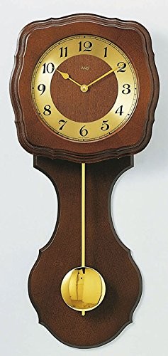 AMS f5162/1 radiowy zegar wahadłowy, drewno, wielokolorowa, 63 x 32 x 18 cm F5162/1