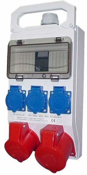 POLAM-NAKŁO Rozdzielnica 8-modułów 32A/400V 5P 16A/400V 5P 3x16A/250V 321 Polamnakło