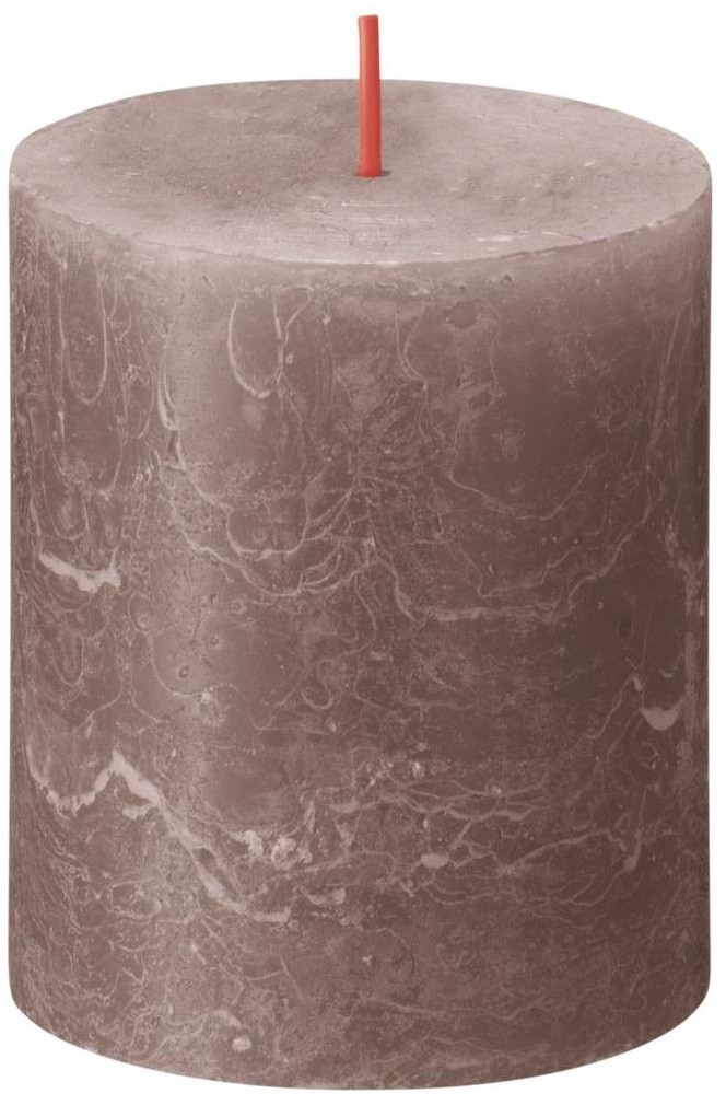 Bolsius Świeca pieńkowa Rustic Shine taupe wys. 8 cm