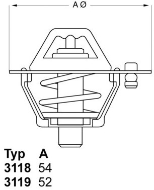Wahler Termostat, żrodek chłodzący 3119.88