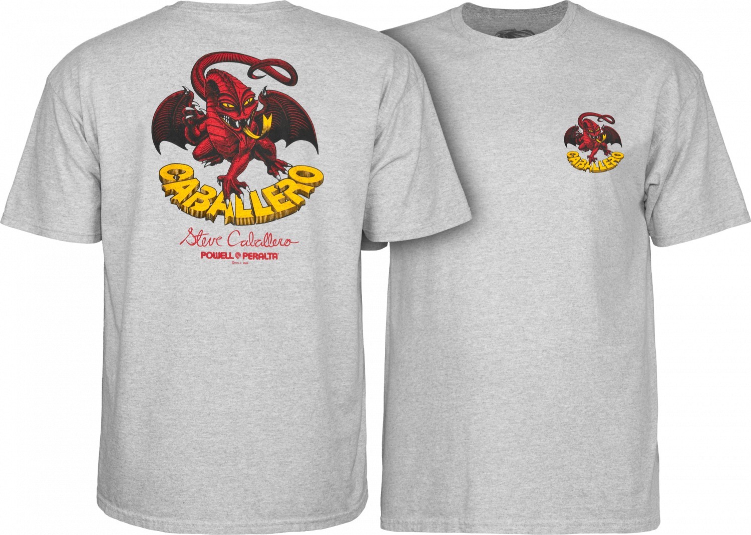 Dragon POWELL PERALTA t-shirt POWELL PERALTA STEVE CABALLERO ORIGINAL GRAY