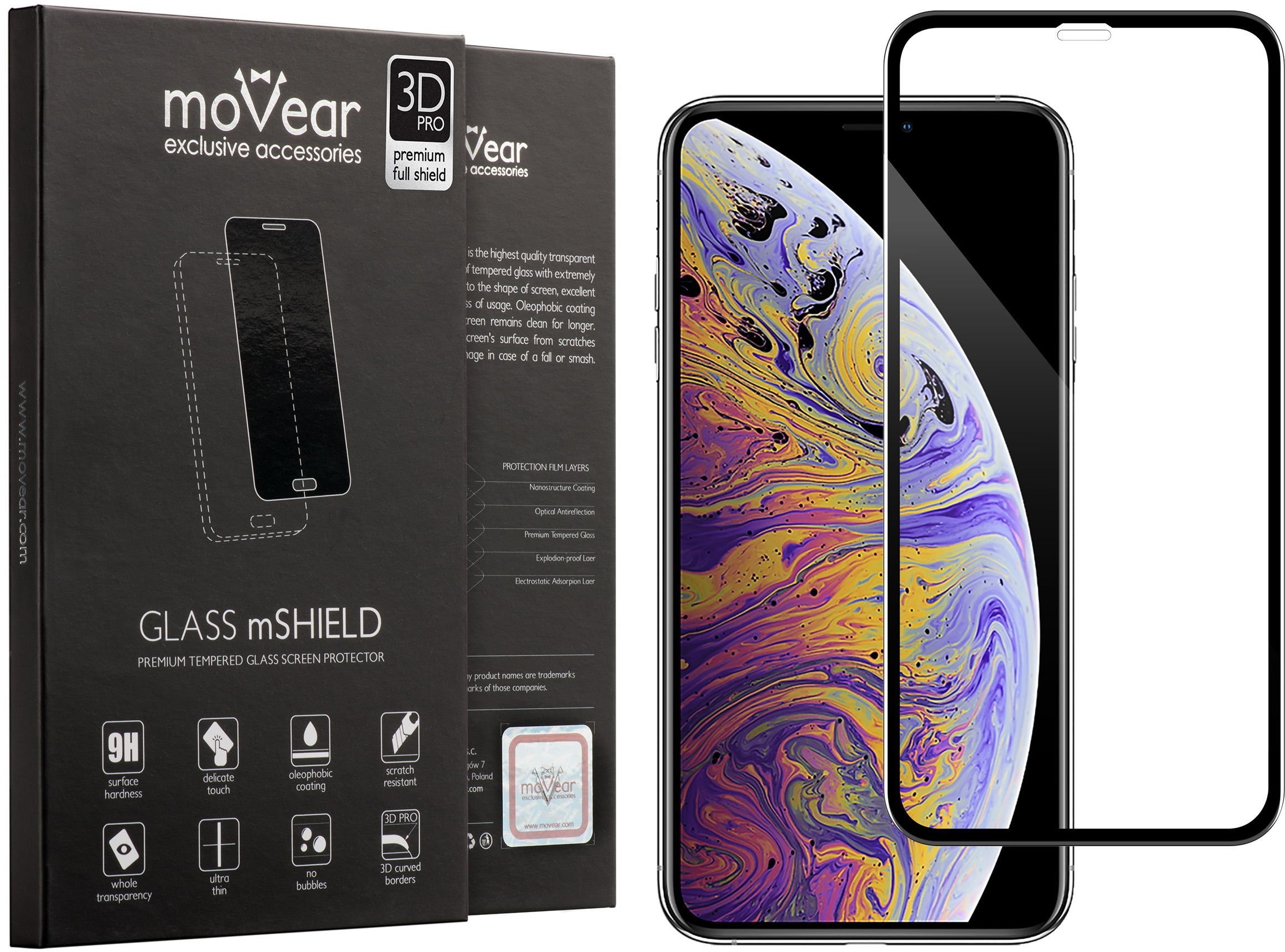 movear Szkło Hartowane 3D na Apple iPhone 11 Pro Max (6.5