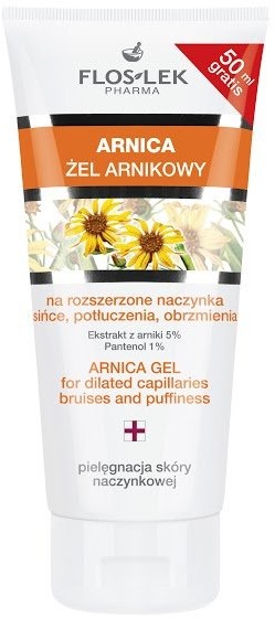 Flos-Lek Arnica, żel arnikowy na rozszerzone naczynka, sińce, potłuczenia, obrzmienia, 200 ml