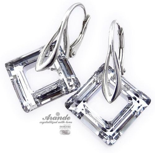 Arande SWAROVSKI kolczyki+wisiorek COMET SQUARE srebro 700239