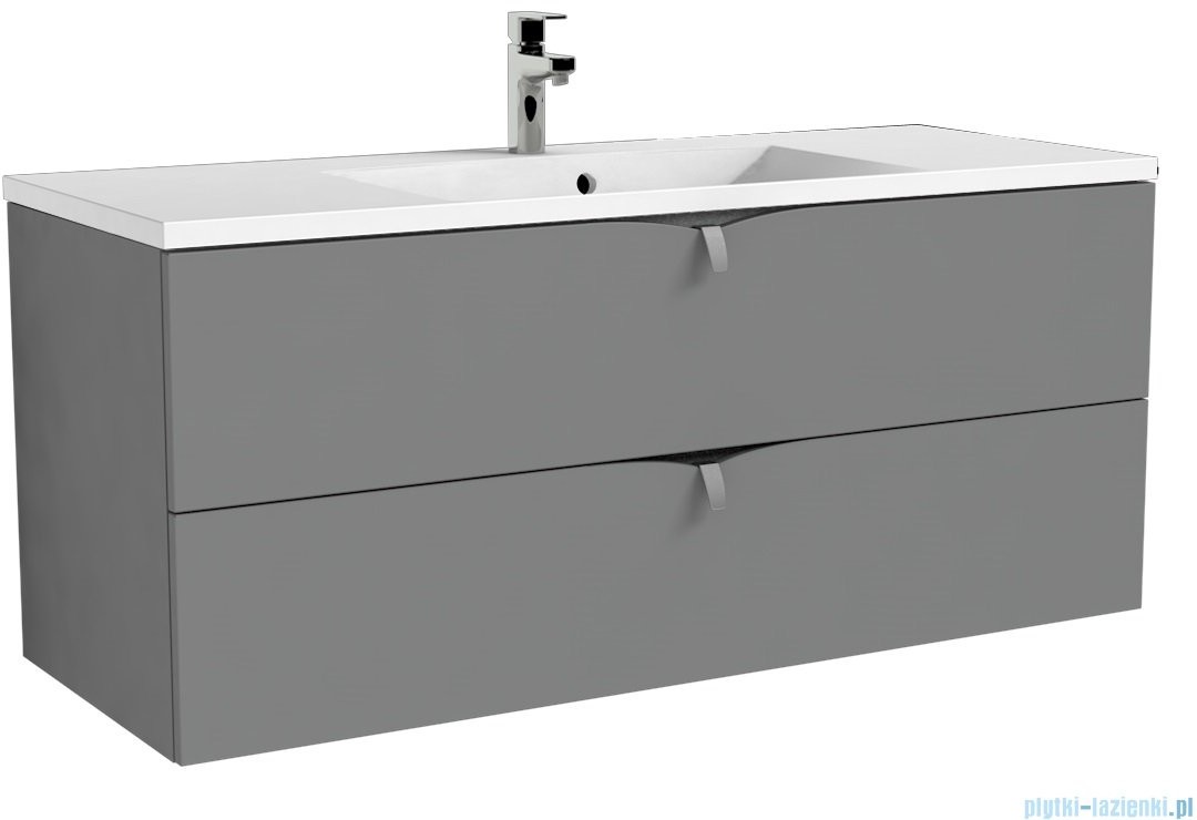 Oristo Siena szafka z umywalką Amelia 120x50x45 szary mat OR45-SD2S-120-12/UME-AM-120-92-C |