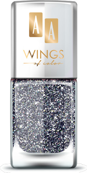 Oceanic AA Wings of Color Summer Festival brokatowy holograficzny lakier do paznokci 106 BLACK 11 ml