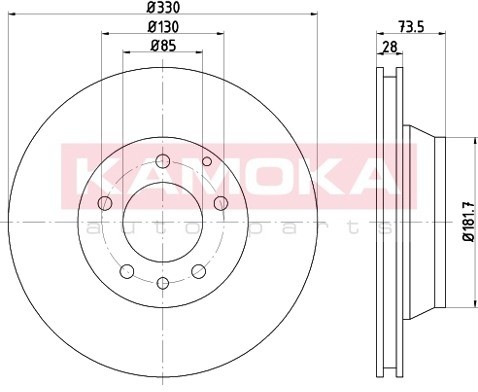 KAMOKA Tarcza hamulcowa 1033160